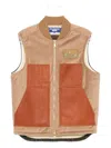 Junya Watanabe Multicolor Cotton And Wool Sleeveless Jacket In Brown