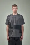 Junya Watanabe Patchwork Cotton Jersey T-shirt In Grey
