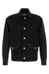 Junya Watanabe Black Drill Jacket With Wool Lining In Blackblack