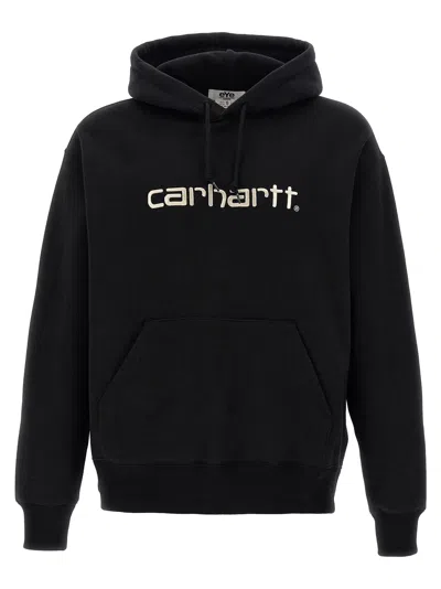 Junya Watanabe X Carhartt Bob Marley Logo-print Hoodie In Black
