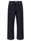 Junya Watanabe Navy Blue Solid Jeans In Black