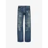 Junya Watanabe Distressed-effect Jeans In Indigo