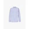 Junya Watanabe Man Cotton Shirt In Wh/nv/sx X Blu