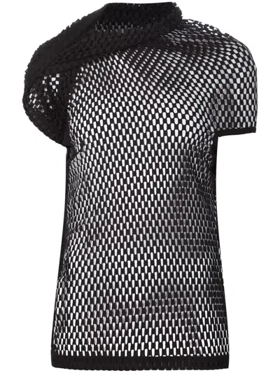 Junya Watanabe Mesh Top In Black