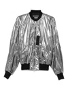 Junya Watanabe Metallic Effect Bomber Jacket In Silver