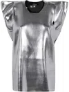Junya Watanabe Metallic-effect Knitted Top In Silver