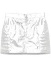 Junya Watanabe Metallic-finish Mini Skirt In Silver
