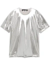 Junya Watanabe Metallic-effect Knitted Top In Silver