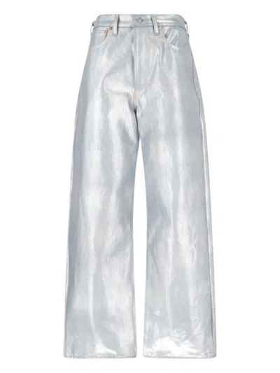 JUNYA WATANABE METALLIC JEANS - SILVER