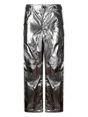 Junya Watanabe Metallic Effect Pants In Silver