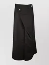 Junya Watanabe Wrap Front Skirt In Wool In Black