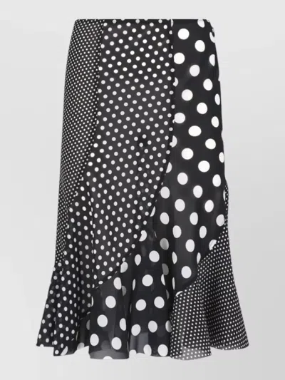 Junya Watanabe Midi Skirt Flared Silhouette Mixed Prints In Multi