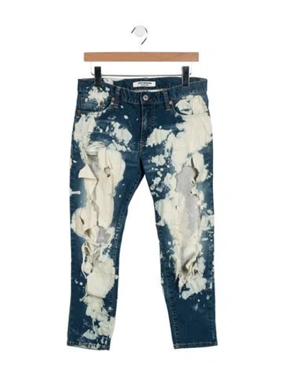 Pre-owned Junya Watanabe Mid-rise Skinny Leg Jeans In Blue