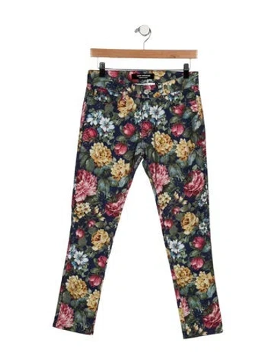 Pre-owned Junya Watanabe Mid-rise Skinny Leg Jeans In Multi