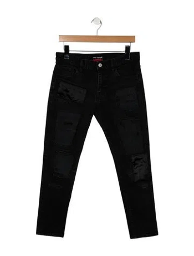 Pre-owned Junya Watanabe Mid-rise Straight Leg Jeans In Black