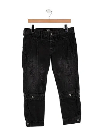 Pre-owned Junya Watanabe Mid-rise Straight Leg Jeans In Black