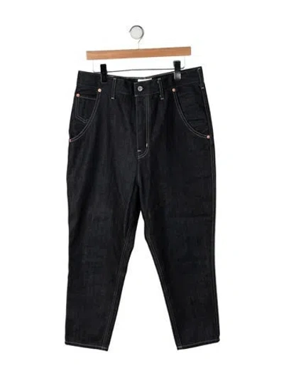 Pre-owned Junya Watanabe Mid-rise Straight Leg Jeans In Black