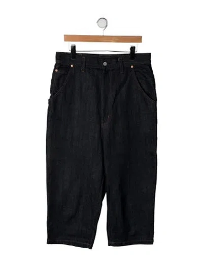 Pre-owned Junya Watanabe Mid-rise Straight Leg Jeans In Black