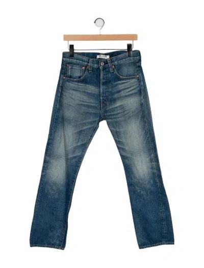 Pre-owned Junya Watanabe Mid-rise Straight Leg Jeans In Blue