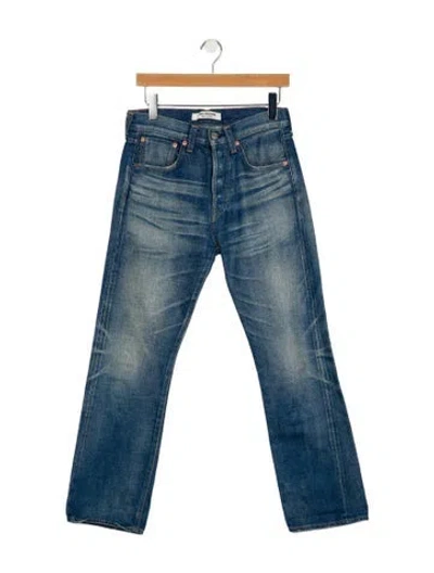 Pre-owned Junya Watanabe Mid-rise Straight Leg Jeans In Blue