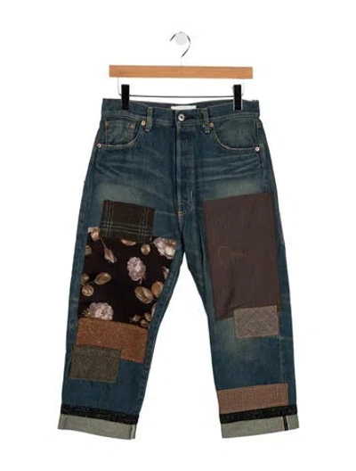 Pre-owned Junya Watanabe Mid-rise Straight Leg Jeans In Blue