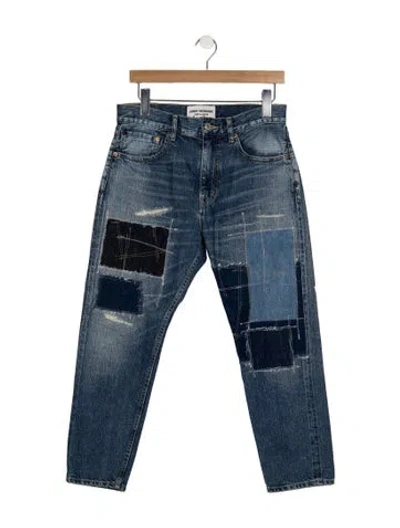 Pre-owned Junya Watanabe Mid-rise Straight Leg Jeans In Blue