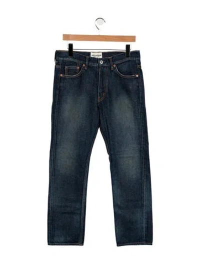 Pre-owned Junya Watanabe Mid-rise Straight Leg Jeans In Blue