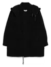 Junya Watanabe Men's Nylon Parka Coat In Black