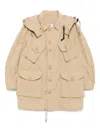 Junya Watanabe X C.p. Company Trenchcoat Mit Kapuze In Neutrals