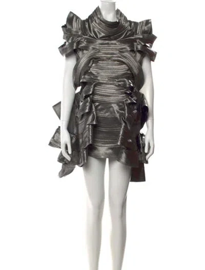 Pre-owned Junya Watanabe Mini Dress W/ Tags In Silver