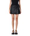Junya Watanabe Pleated Mini Skirt Belted In Black