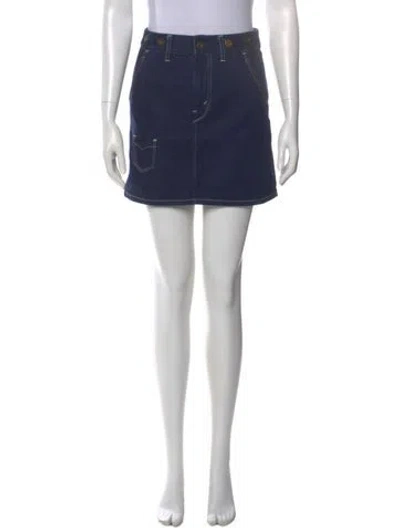 Pre-owned Junya Watanabe Mini Skirt In Blue