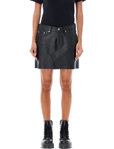 Junya Watanabe Mini Skirt Eco Leather In Black