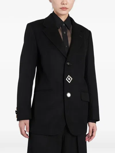 Junya Watanabe Mismatched-button Jacket In Black