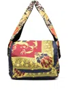 Junya Watanabe Mix-print Shoulder Bag In Blue