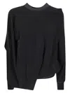 Junya Watanabe Mock Neck Draped T-shirt In Black