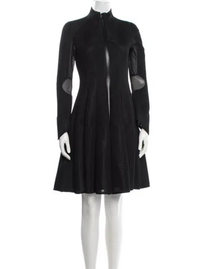 Pre-owned Junya Watanabe Mock Neck Midi Length Dress In Black