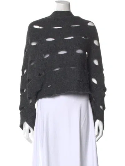 Pre-owned Junya Watanabe Mock Neck Sweater In Gray