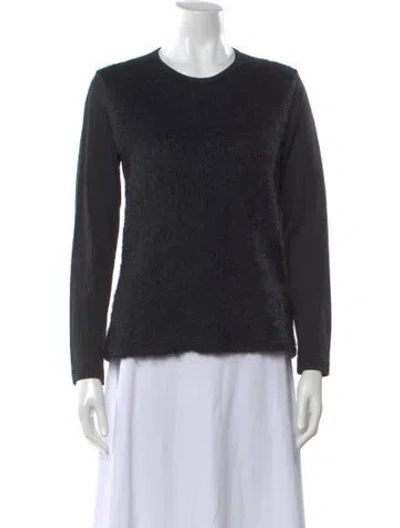 Pre-owned Junya Watanabe Mohair Crew Neck Top In Black