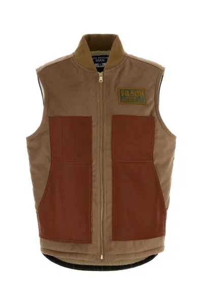 Junya Watanabe Multicolor Cotton And Wool Sleeveless Jacket In White