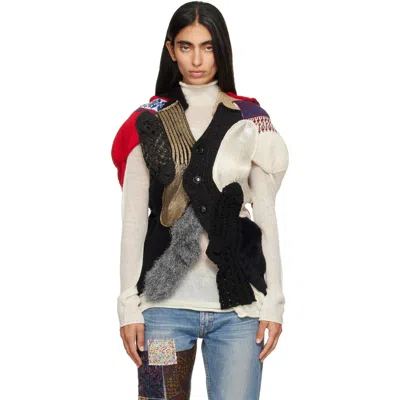 JUNYA WATANABE MULTICOLOR PATCHWORK CARDIGAN