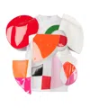 Junya Watanabe Colorful Geometric Patchwork Top With Short Sleeves In Multi