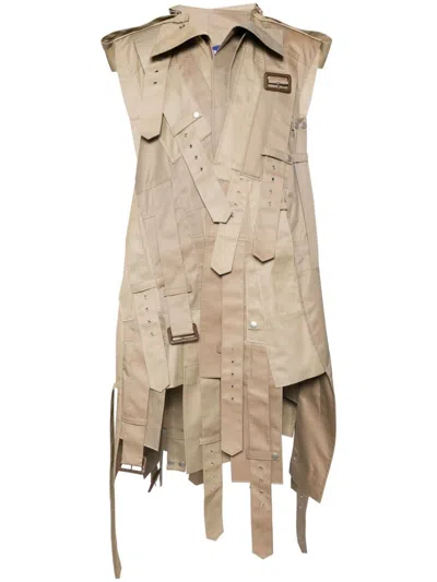 Junya Watanabe Beige Sleeveless Coat In Neutrals