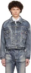Junya Watanabe Navy Levi's Edition Nylon Twill Inkjet Print Jacket
