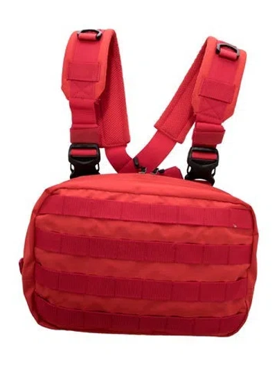 Pre-owned Junya Watanabe Nylon Backpack In Red