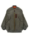 Junya Watanabe Women Nylon Bomber Jacket In Gray