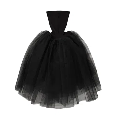 Junya Watanabe Nylon Hard Tulle X Nylon Stock Dress In Black