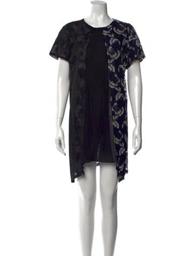 Pre-owned Junya Watanabe Nylon Mini Dress In Black