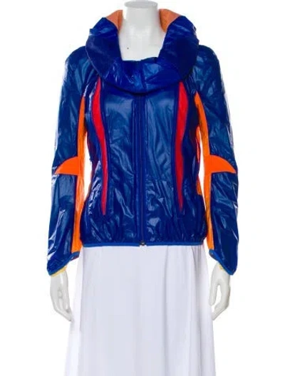 Pre-owned Junya Watanabe Nylon Printed Jacket In Blue