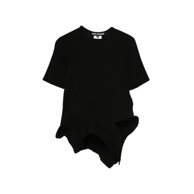 Junya Watanabe Nylon With Cutout Hem T-shirt In Multi